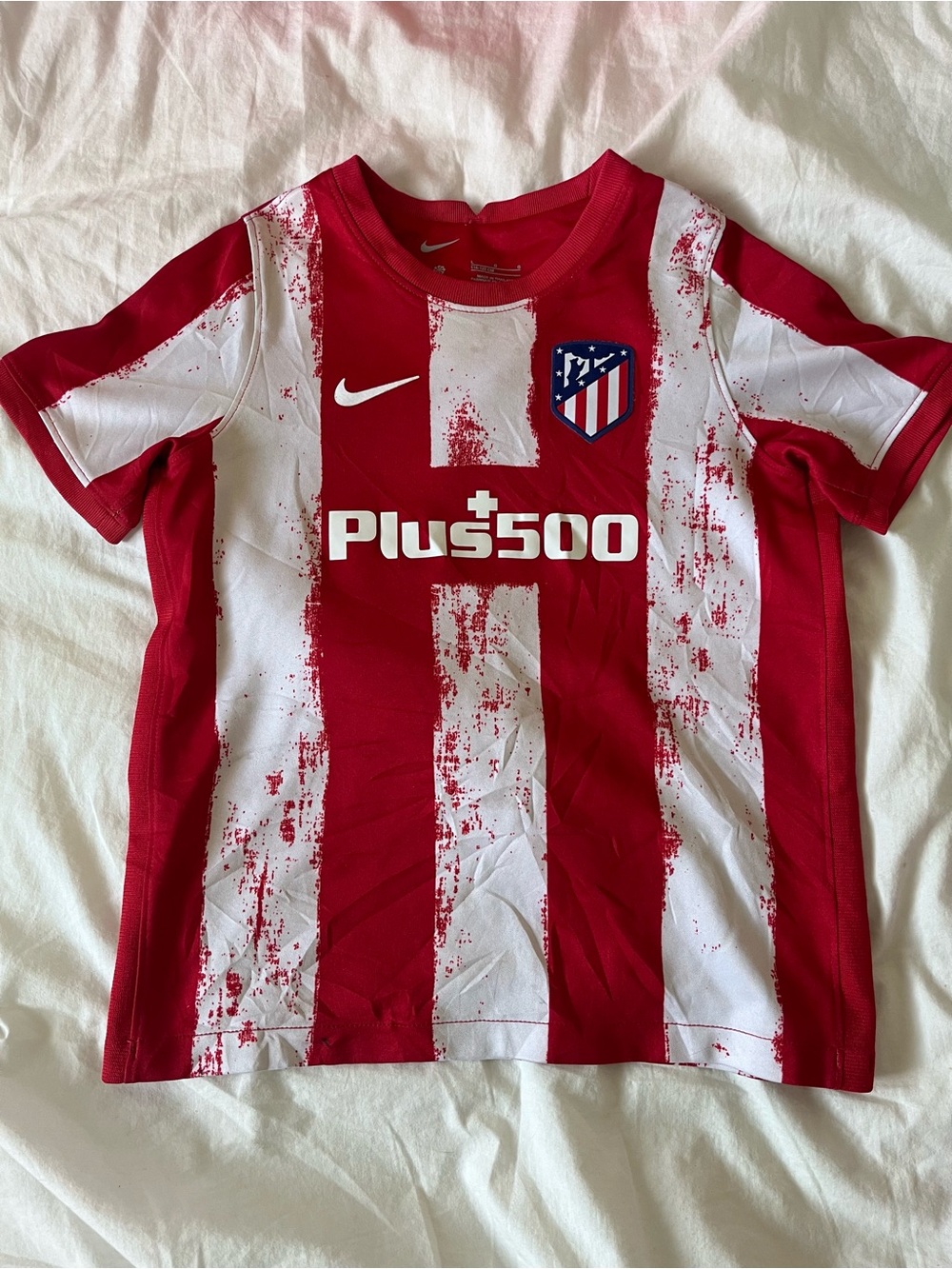 Nike Atletico Madrid 2021/22 Kids red and white Home Soccer Jersey Size 6-7 L
